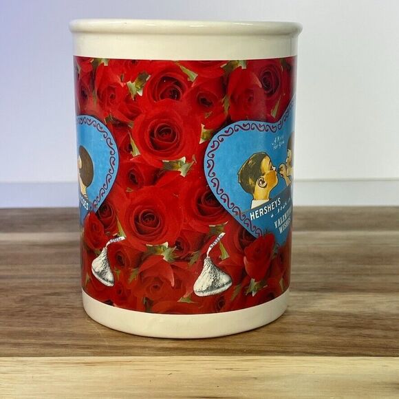 Hersheys Kisses 3D Valentine Mug Nostalgic Romantic Roses Chocolate Twist Handle - Picture 3 of 9
